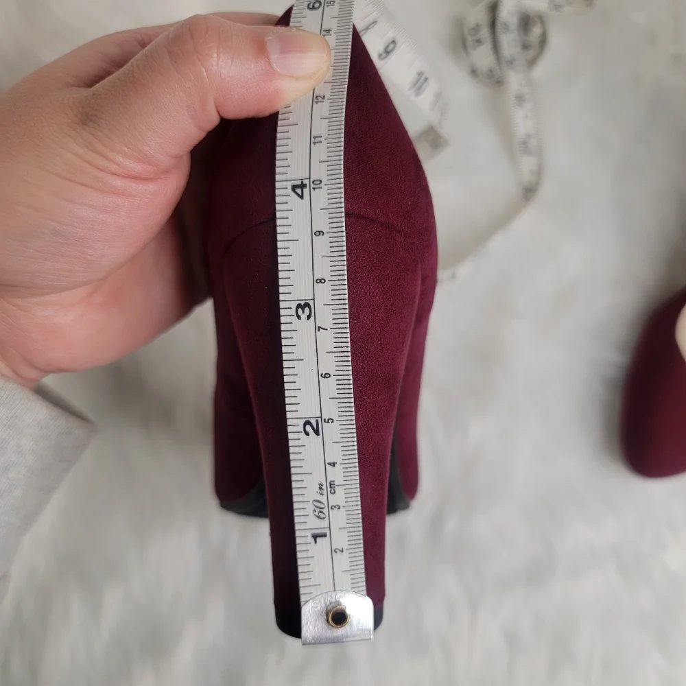 Fergalicious by Fergie burgundy suede heels. - Picture 8 of 8